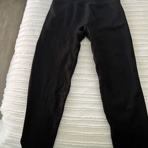 PINK Victoria's Secret black Ribbed waist Leggings